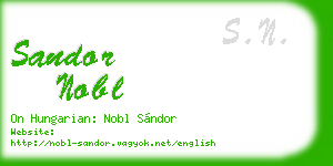 sandor nobl business card