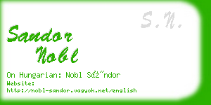sandor nobl business card